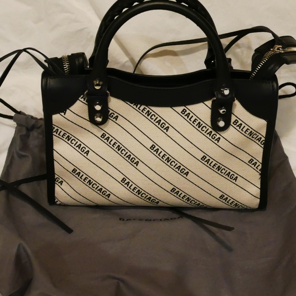 Sold NWT Balenciaga Mini City Canvas & Leather - Picture 7 of 8